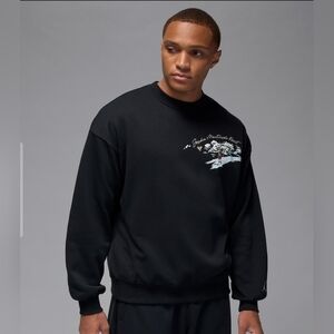 Jordan Brooklyn Fleece Men's Crew-Neck Sweatshirt ~ Black IM6317-010 Sz: XL *NWT
